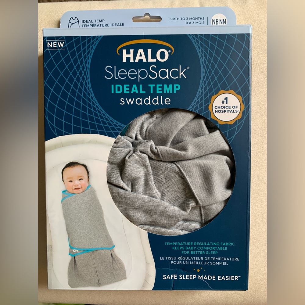 Halo Sleep Sack swaddle Ideal Temp 1.5 TOG size NB